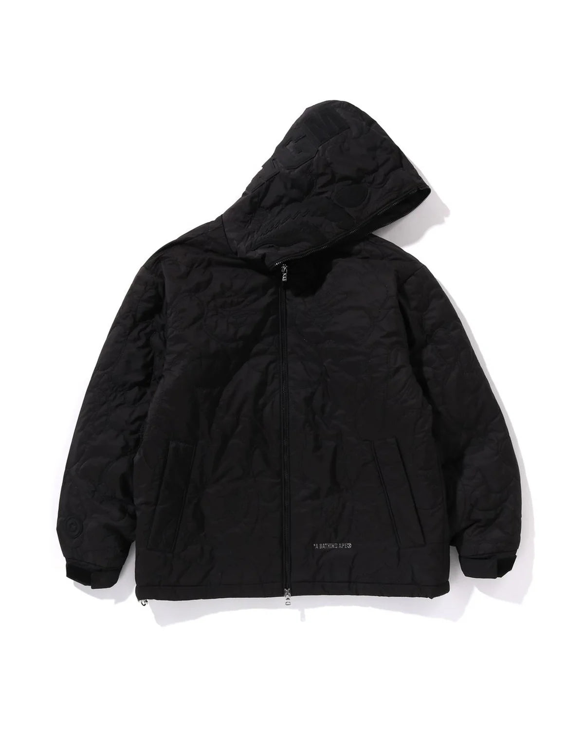 Line Camo Quilted Nylon Shark Full Zip Jacket