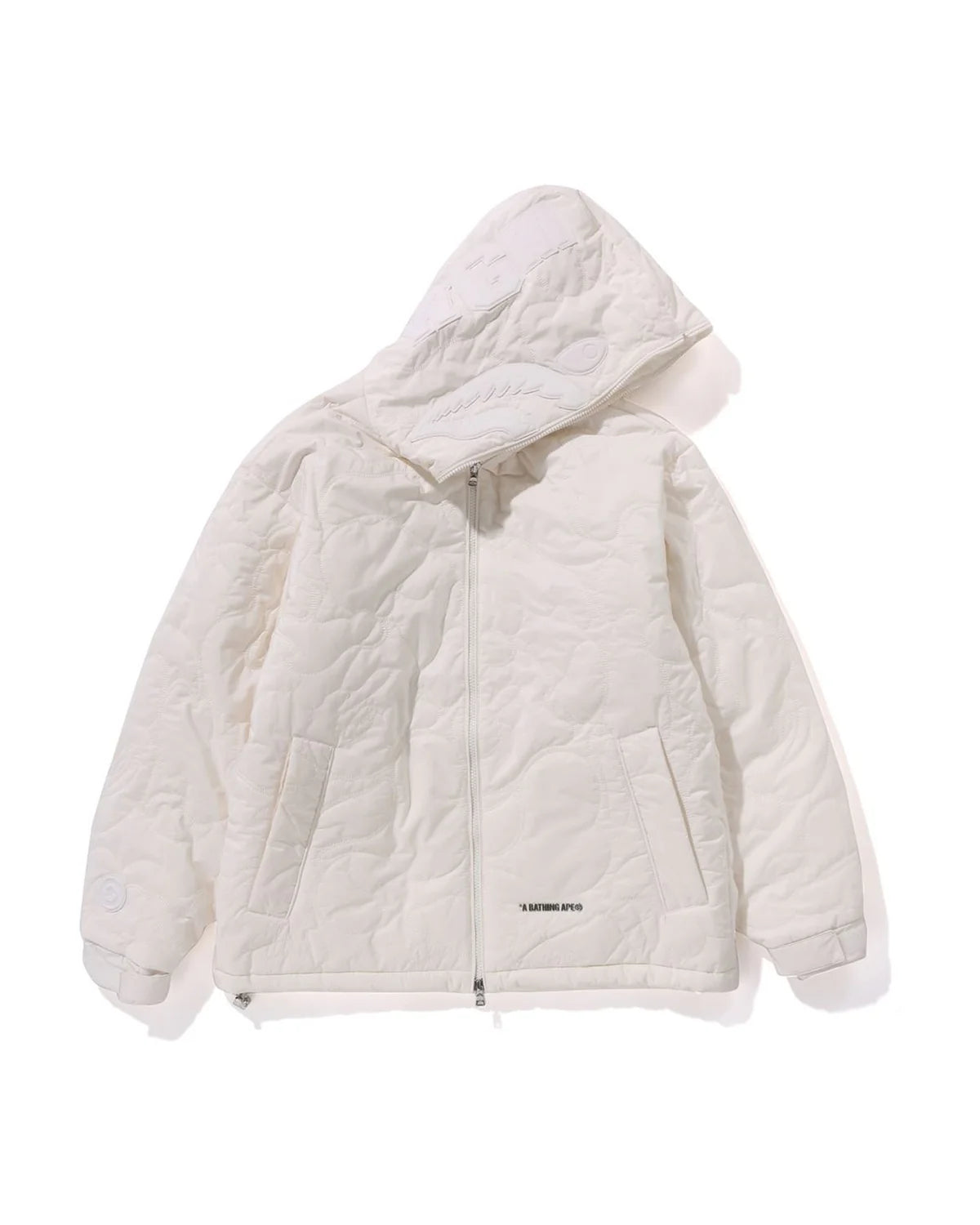 Line Camo Quilted Nylon Shark Full Zip Jacket