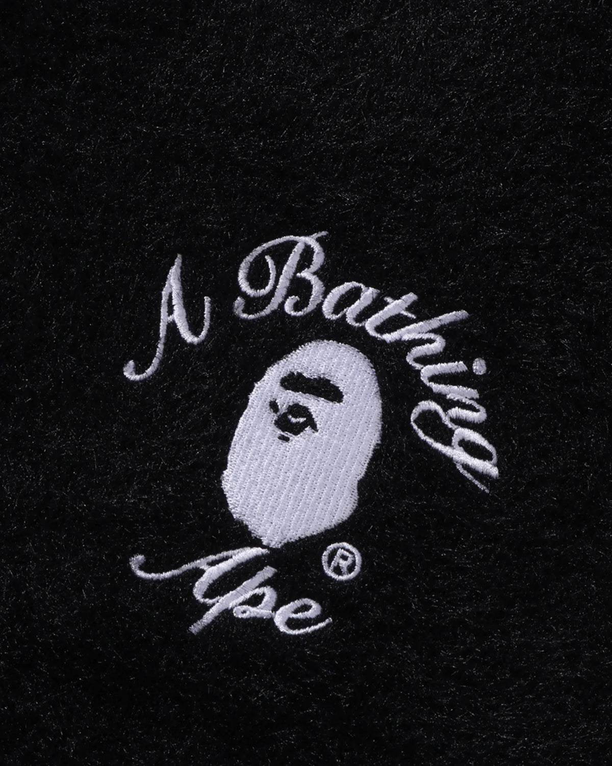 A BATHING APE Men Cardigan Embroidery Shaggy Knit Cardigan