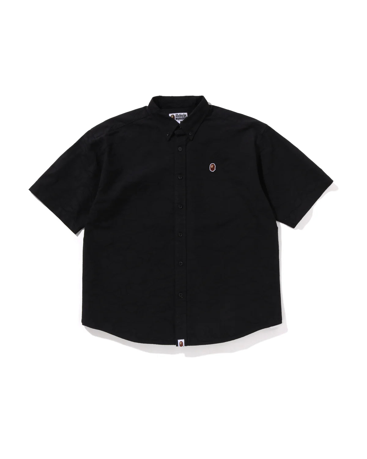 Line Camo Jacquard One Point Oxford Ss Shirt