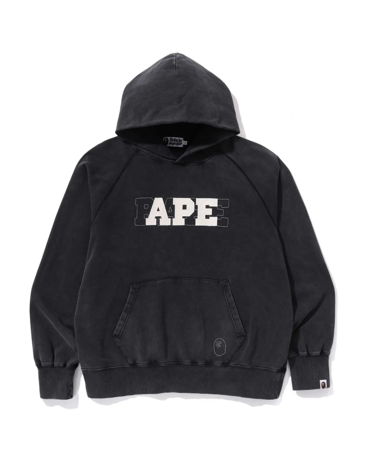 Washed Effect Relaxed Fit Pullover Hoodie