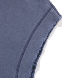 Studded Garment Dye Logo Sleeveless Pullover Hoodie