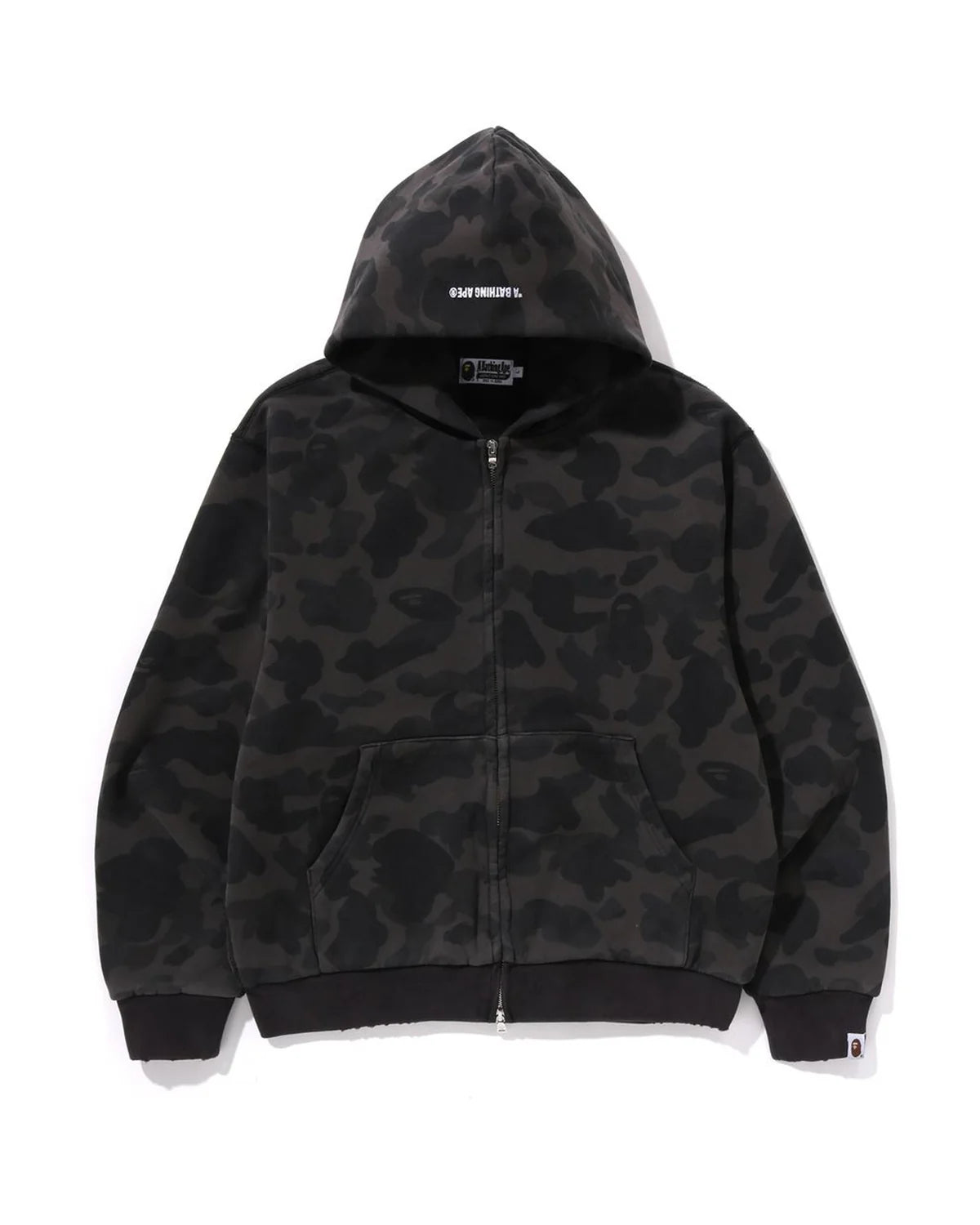 1st Camo Heavy Wash Cropped Fit Zip Hoodie