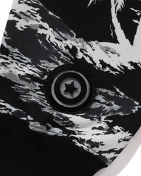 Palm Tree Camo Relaxed Fit Shark Full Zip Hoodie