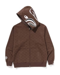 College Monogram Relaxed Fit Shark Full Zip Hoodie