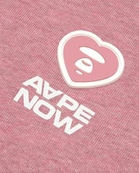 AAPENOW moonface heart logo zip-up hoodie
