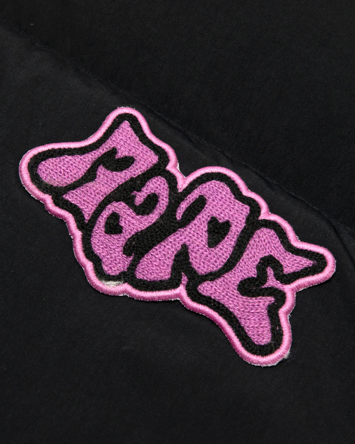 Logo zip-up puffer jacket