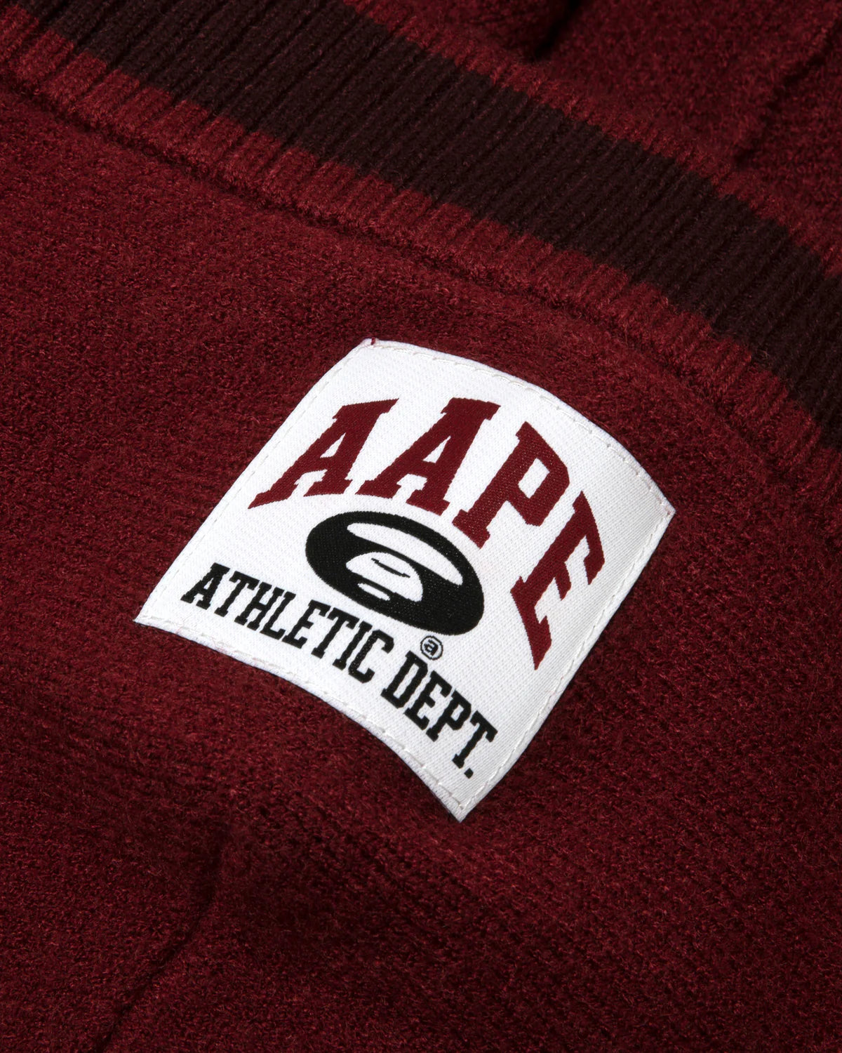 AAPE UNVS moonface logo hooded cardigan