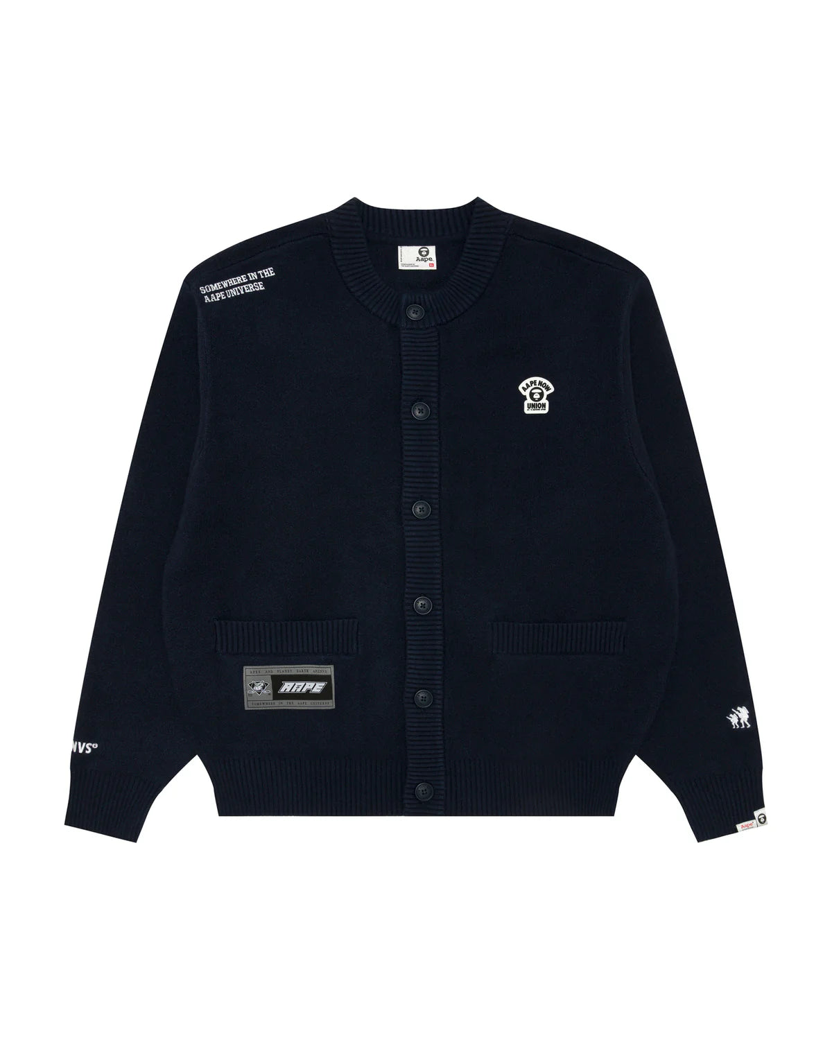 AAPENOW moonface logo button down cardigan
