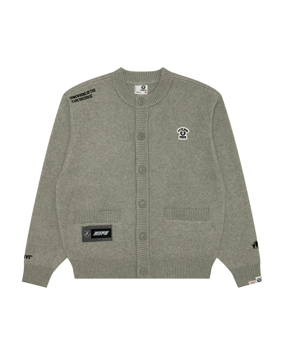 AAPENOW moonface logo button down cardigan