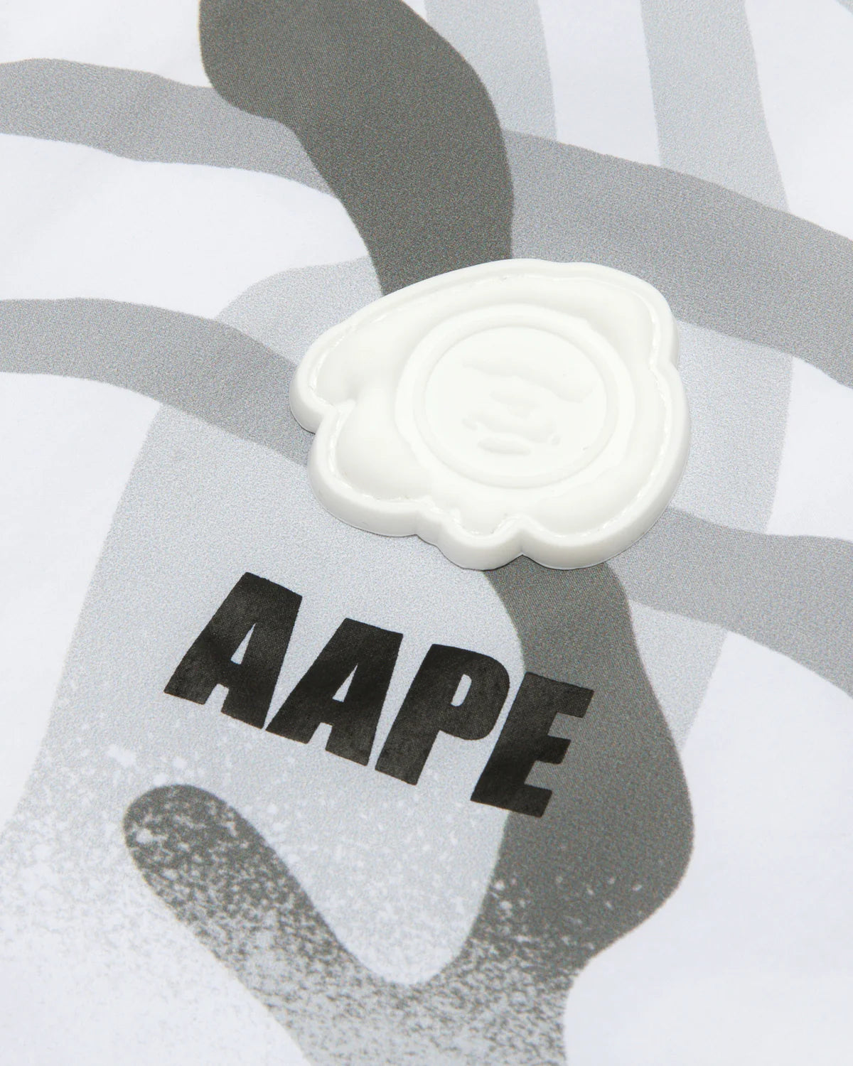 Moonface logo camo windbreaker