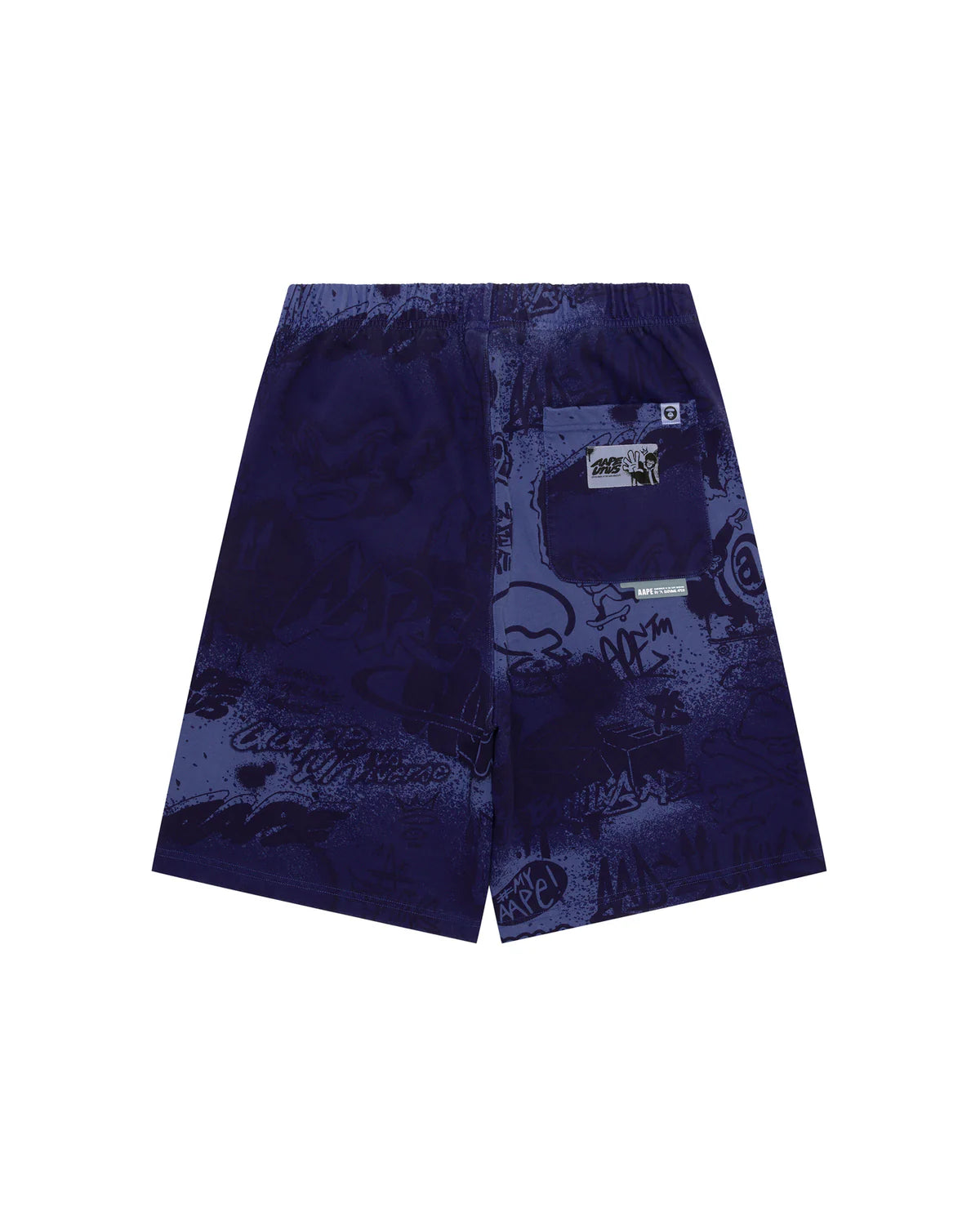 Moonface logo graffiti print sweat shorts