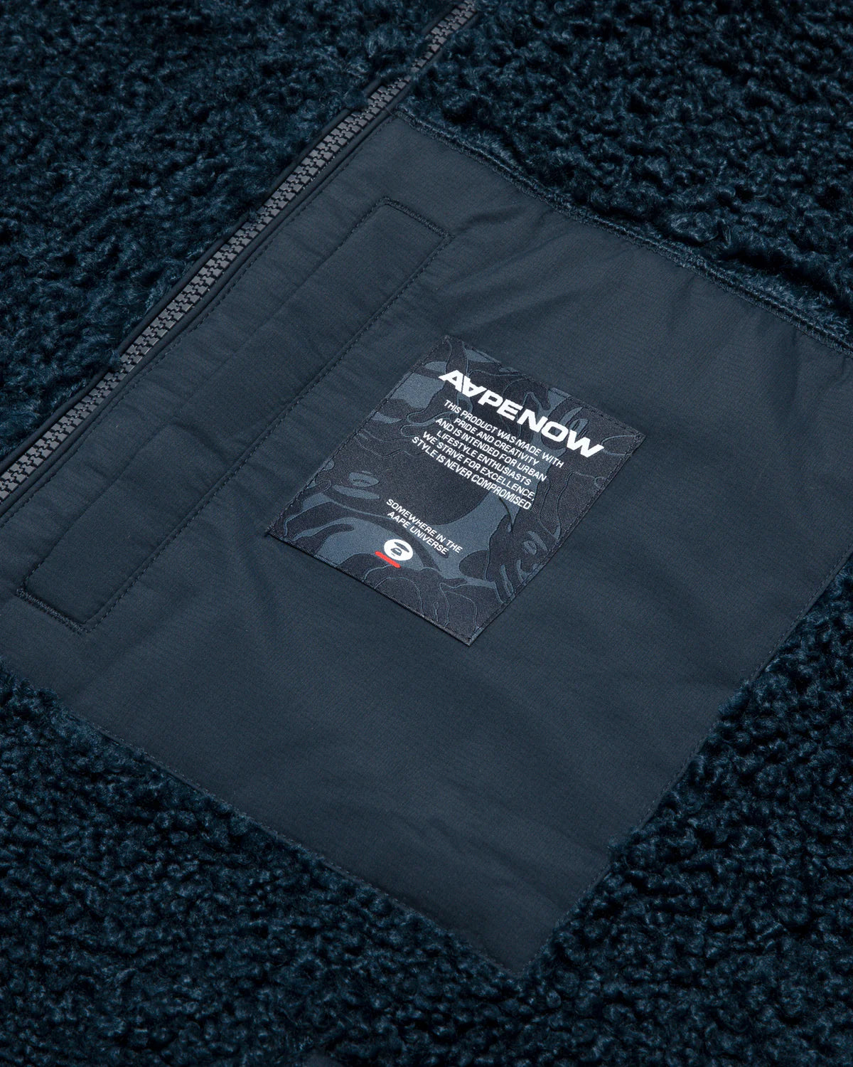 Moonface logo sherpa fleece jacket
