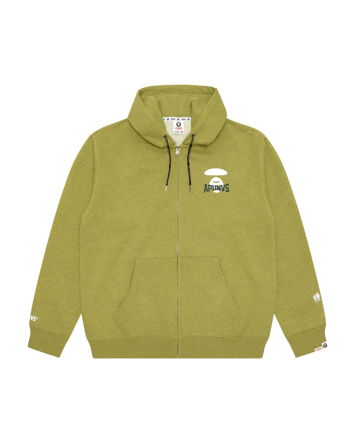 AAPEUNVS moonface logo zip-up hoodie