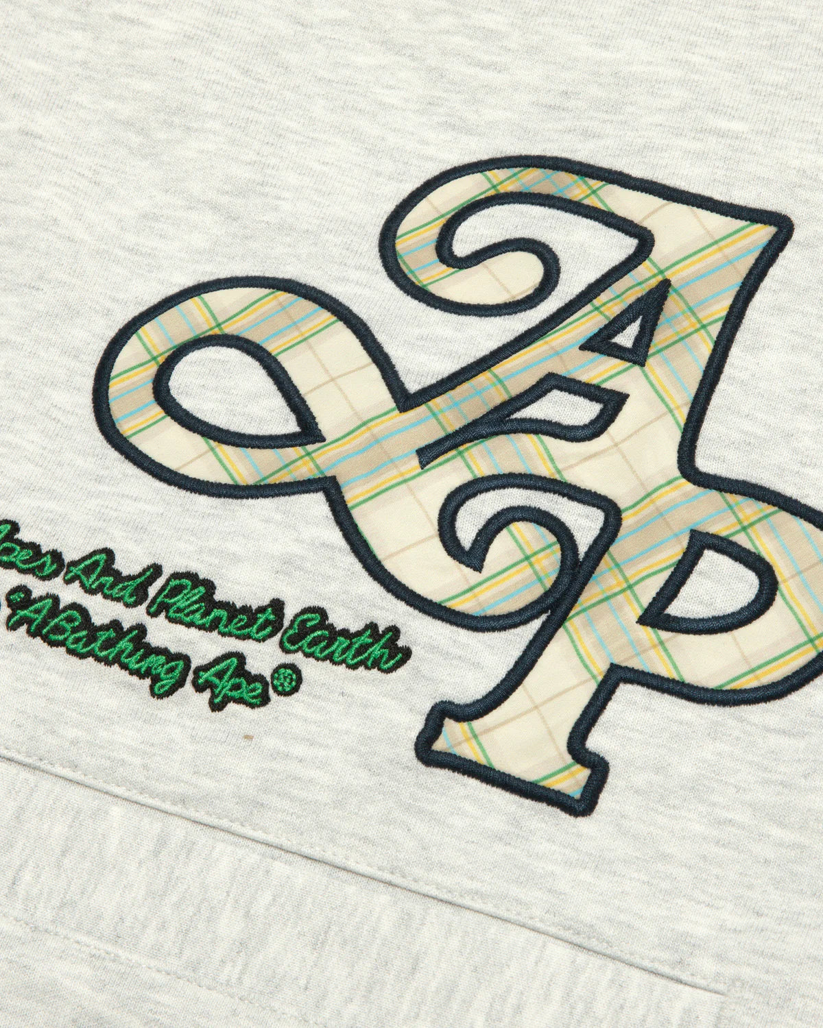 Multi-logo v-neck button down sweatshirt