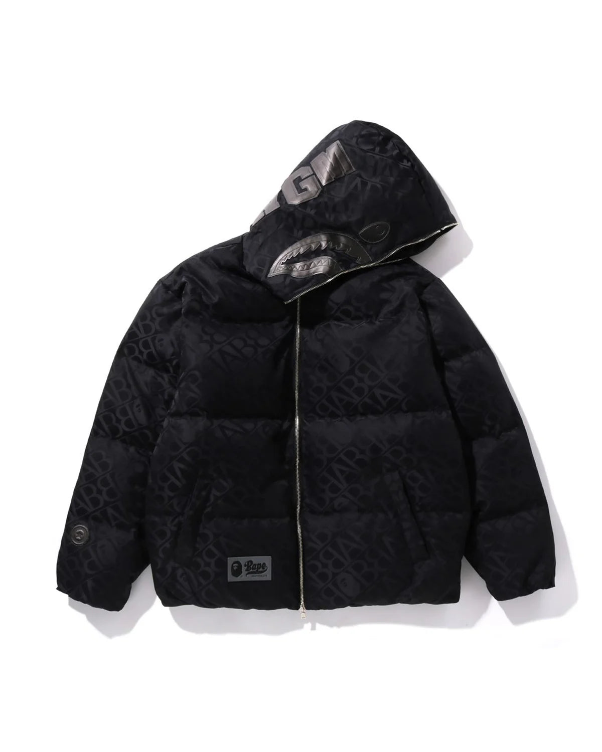 Sport Monogram Shark Hoodie Puffer Down Jacket