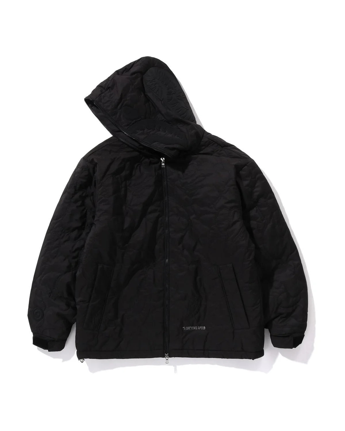 Line Camo Quilted Nylon Shark Full Zip Jacket
