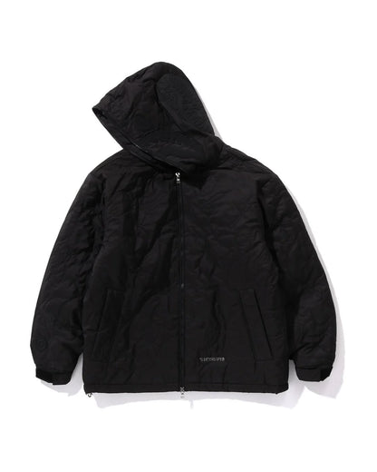 Line Camo Quilted Nylon Shark Full Zip Jacket