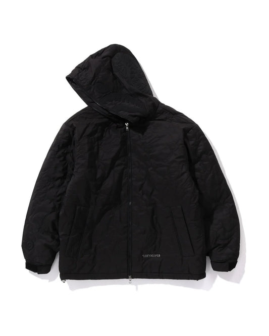 Line Camo Quilted Nylon Shark Full Zip Jacket