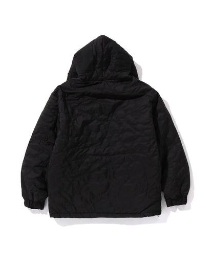 Line Camo Quilted Nylon Shark Full Zip Jacket