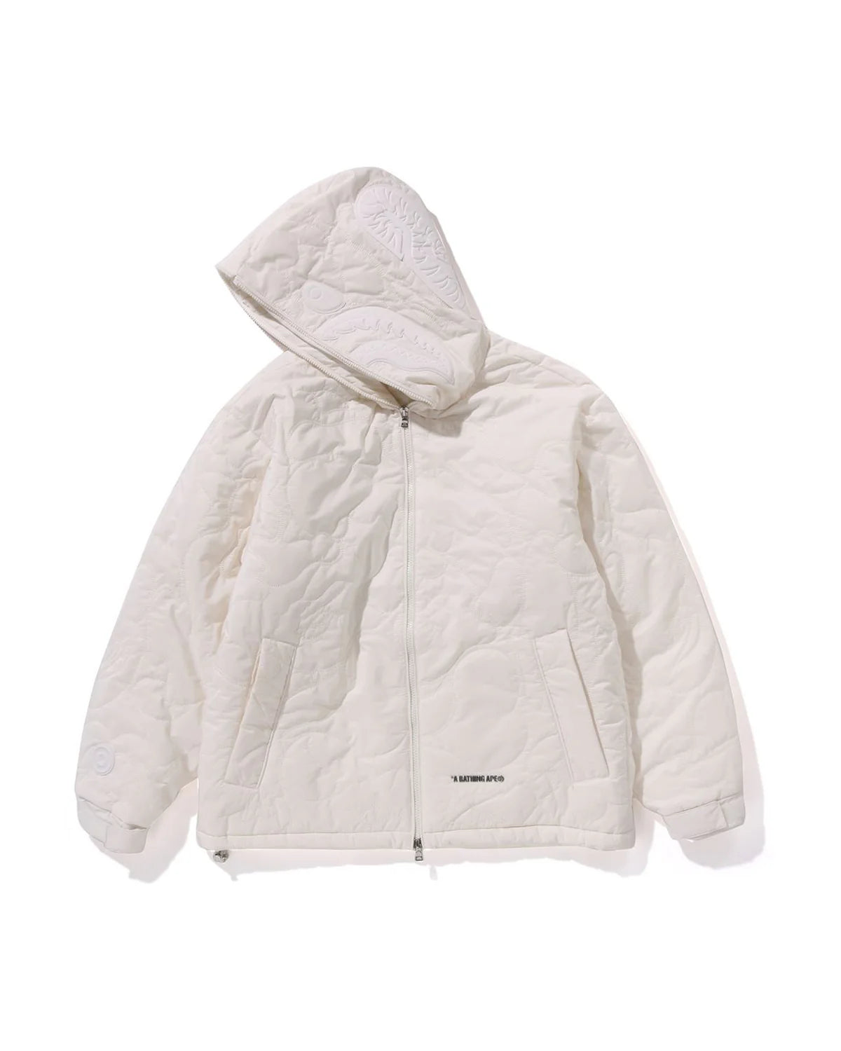 Line Camo Quilted Nylon Shark Full Zip Jacket