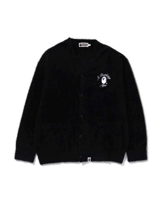 A BATHING APE Men Cardigan Embroidery Shaggy Knit Cardigan
