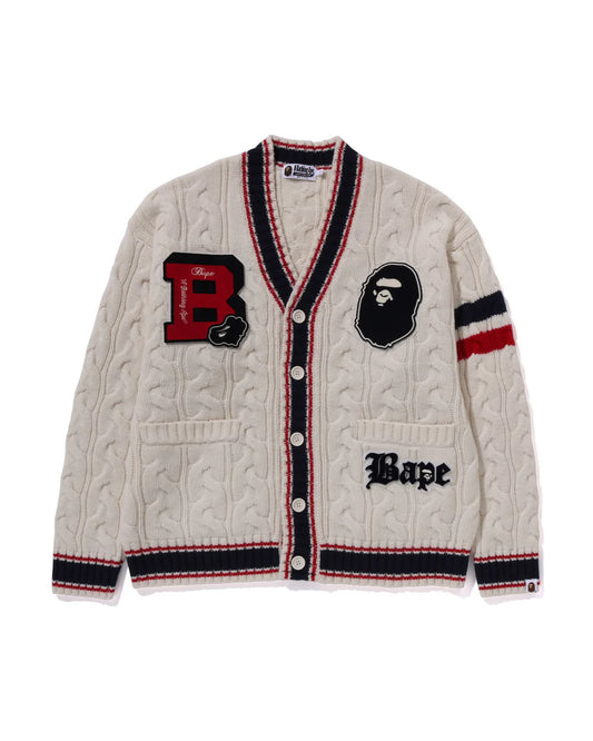 College Badges Knit Cardigan