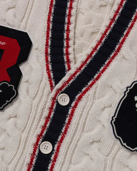 College Badges Knit Cardigan