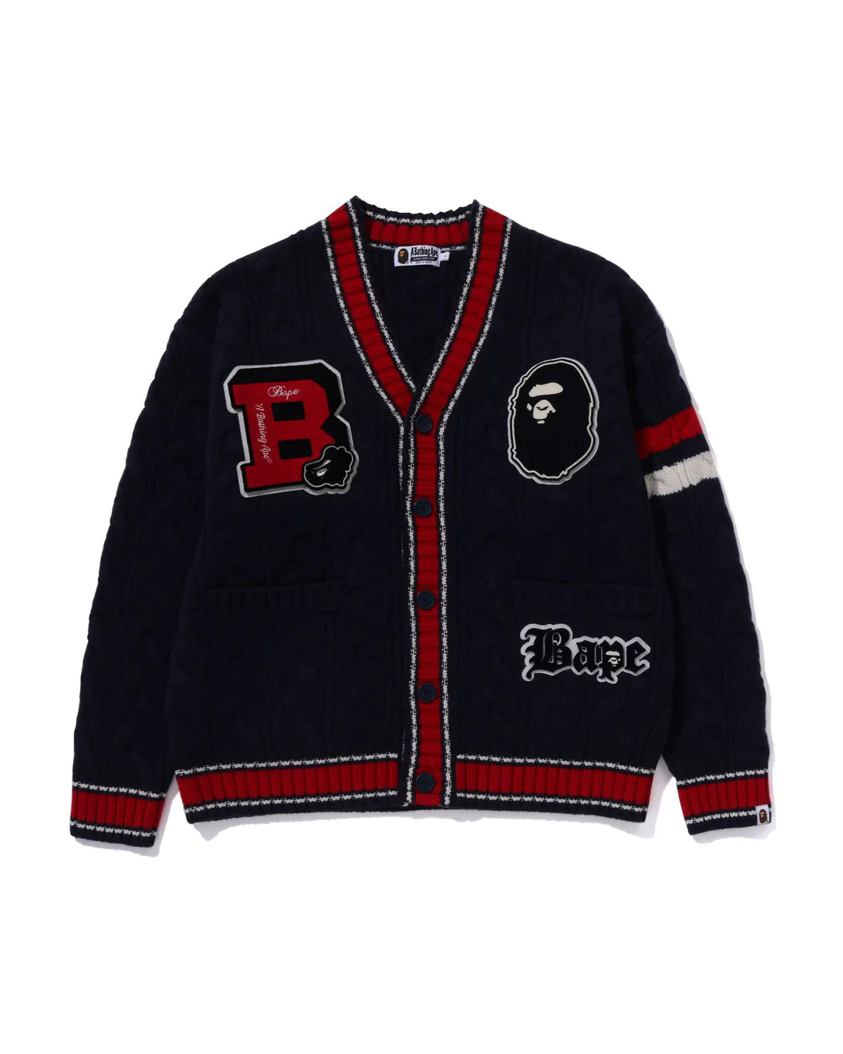 College Badges Knit Cardigan