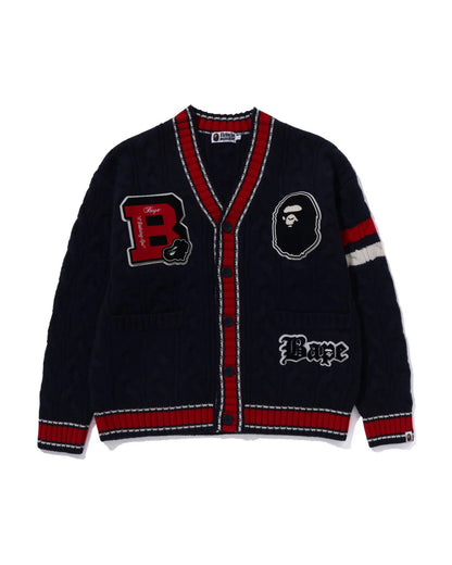 College Badges Knit Cardigan