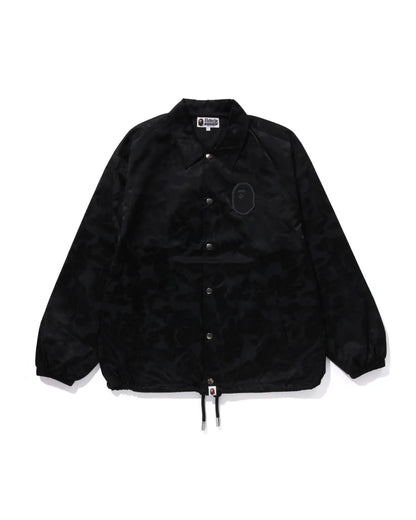 Tonal Solid Camo Coach Jacket