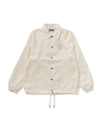 Tonal Solid Camo Coach Jacket