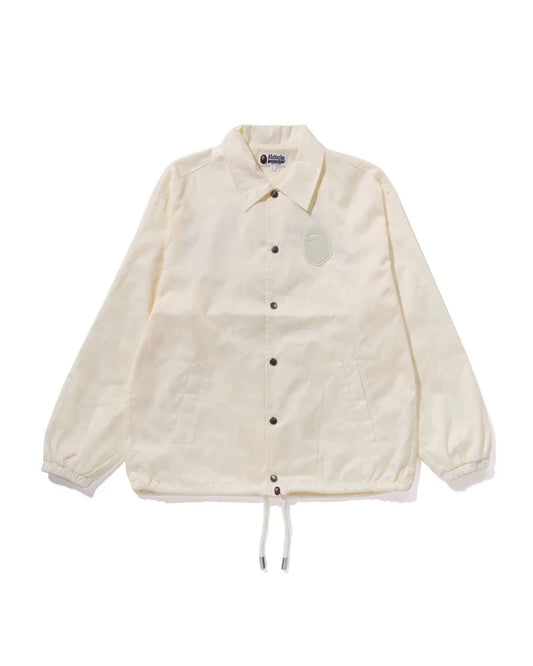 Tonal Solid Camo Coach Jacket