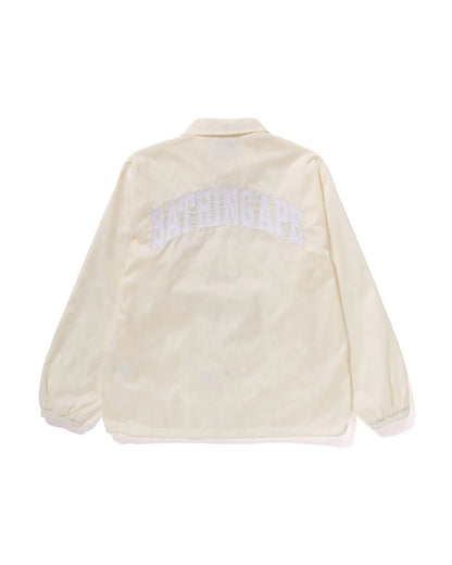 Tonal Solid Camo Coach Jacket