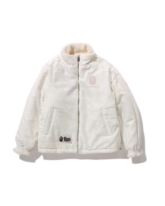 Tonal Solid Camo Sherpa Reversible Jacket