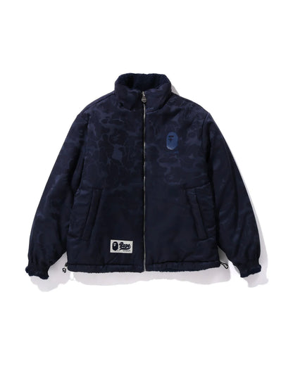 Tonal Solid Camo Sherpa Reversible Jacket