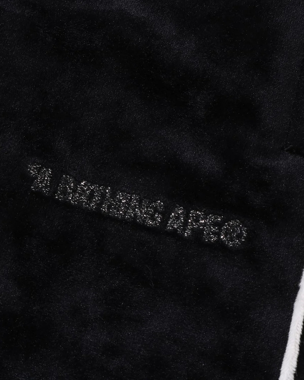 Bathing Ape Logo Velvet Loose Fit Pants