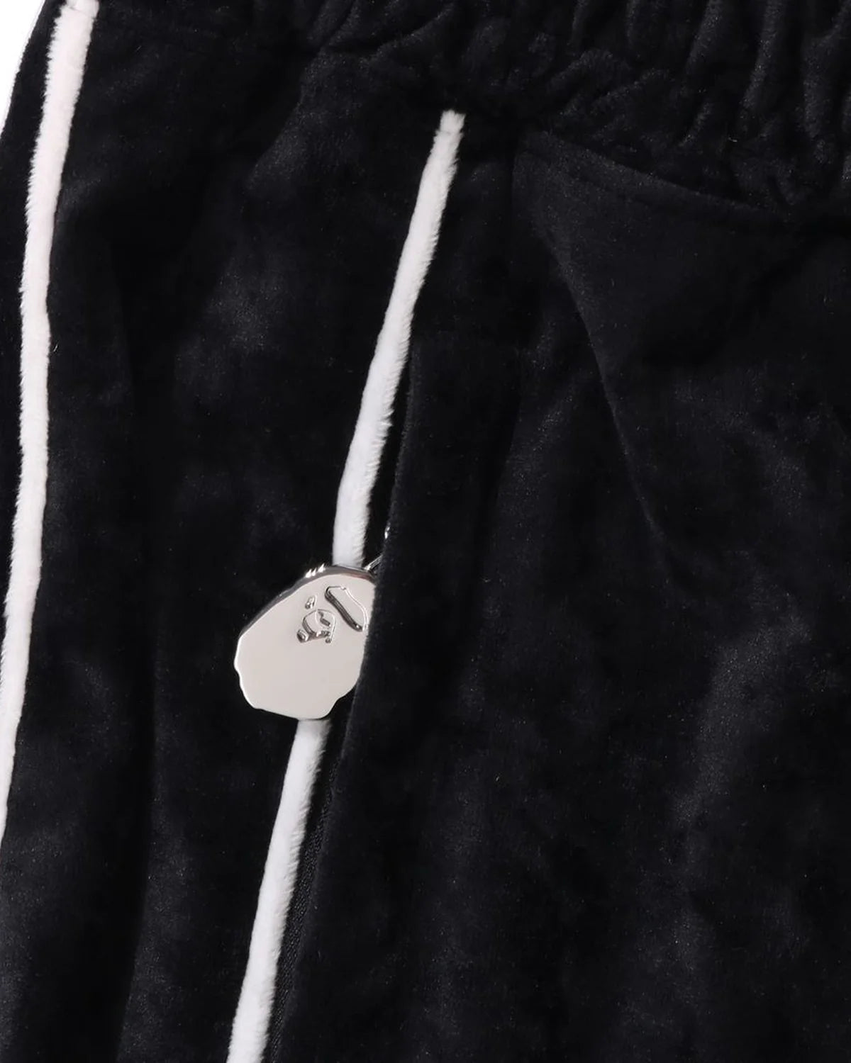 Bathing Ape Logo Velvet Loose Fit Pants