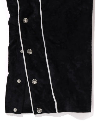 Bathing Ape Logo Velvet Loose Fit Pants