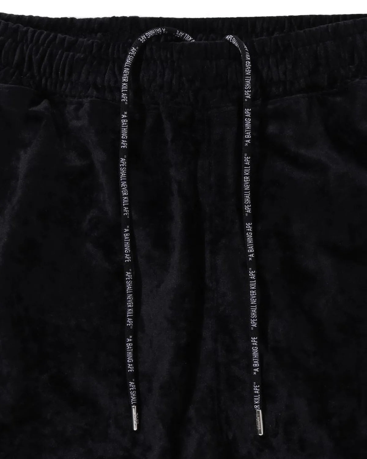 Bathing Ape Logo Velvet Loose Fit Pants