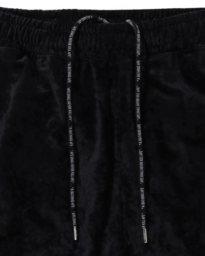 Bathing Ape Logo Velvet Loose Fit Pants