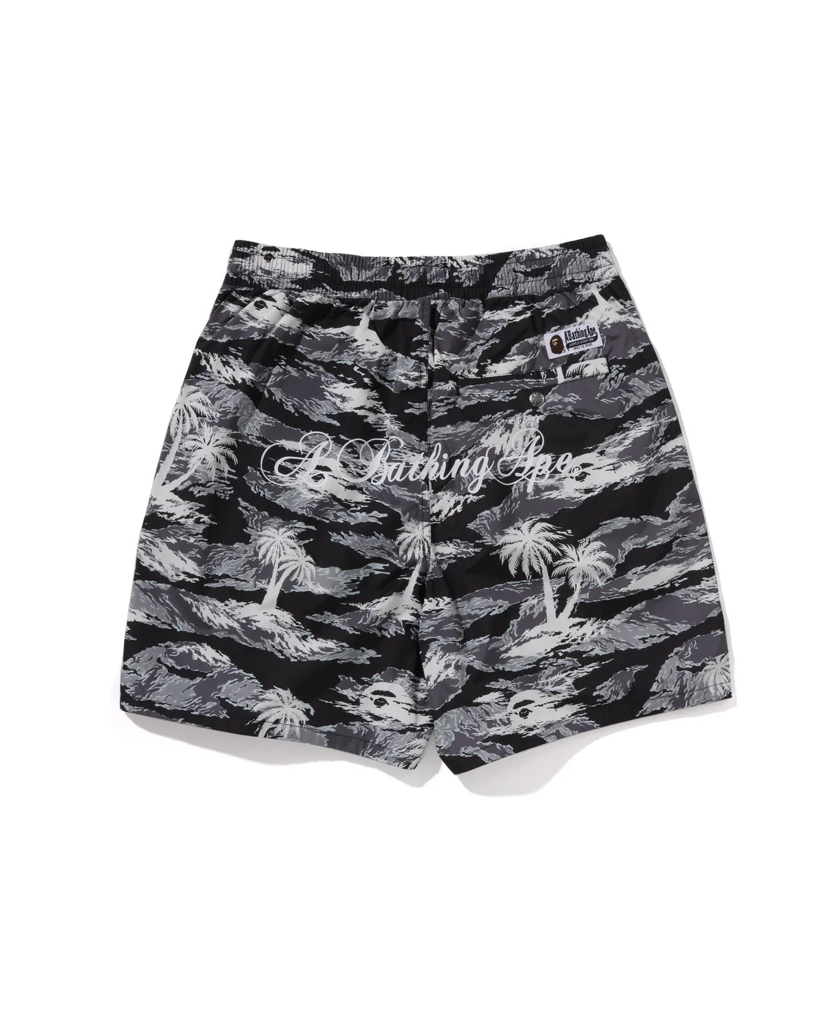 Palm Tree Camo Relaxed Fit Beach Shorts