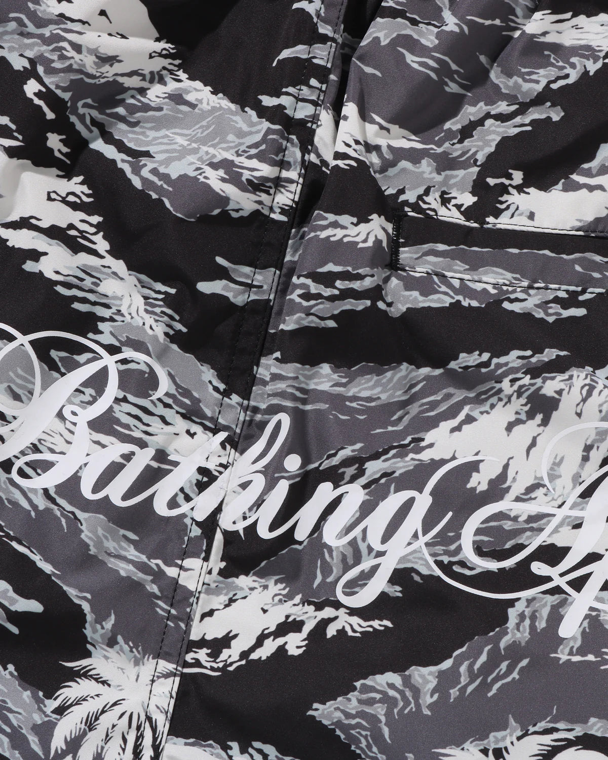 Palm Tree Camo Relaxed Fit Beach Shorts