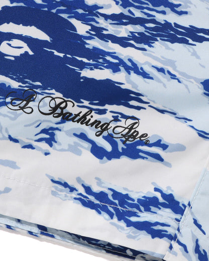 Palm Tree Camo Relaxed Fit Beach Shorts