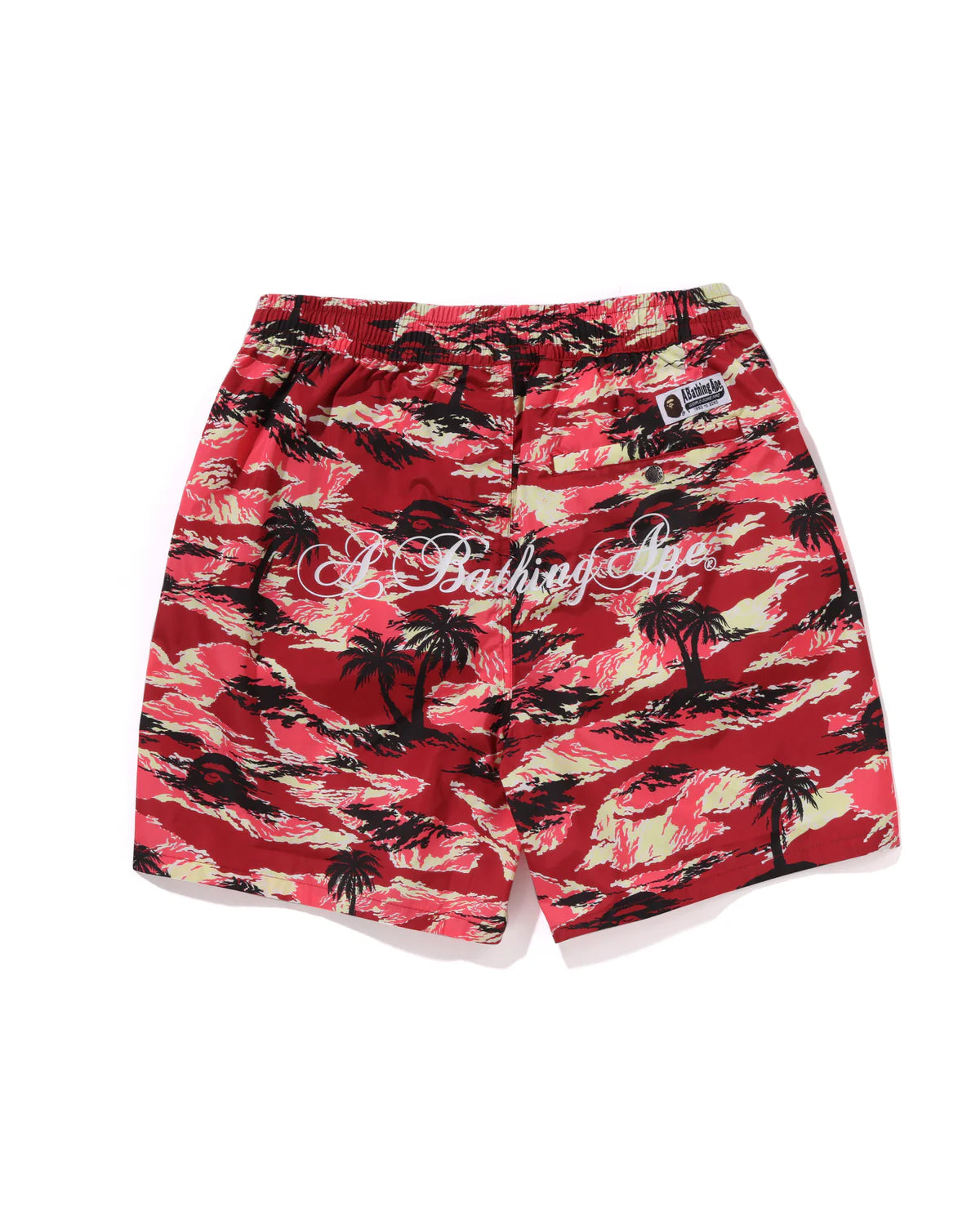 Palm Tree Camo Relaxed Fit Beach Shorts