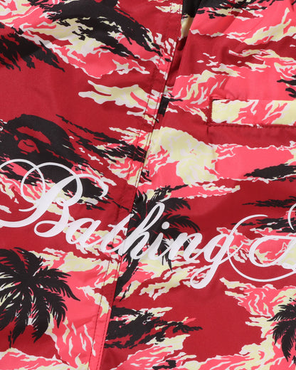 Palm Tree Camo Relaxed Fit Beach Shorts