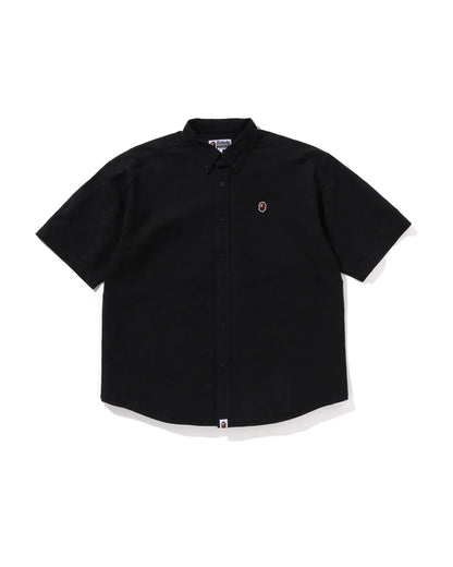 Line Camo Jacquard One Point Oxford Ss Shirt