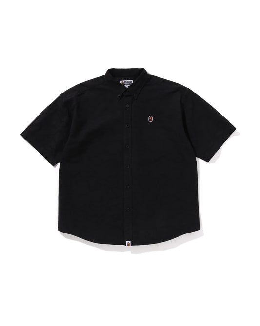 Line Camo Jacquard One Point Oxford Ss Shirt