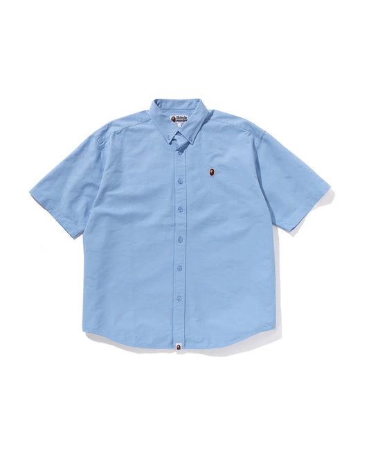 Line Camo Jacquard One Point Oxford Ss Shirt
