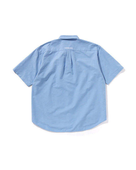 Line Camo Jacquard One Point Oxford Ss Shirt